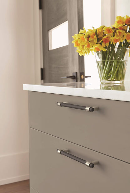 Amerock BP36859FBG10 Mergence Cabinet Pull Matte Black/Satin Nickel 5-1/16" C2C