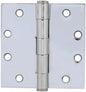 Emtek 92015 4.5x4.5" Square Corner Bearing Mortise Hinge - Pair, Polished Chrome