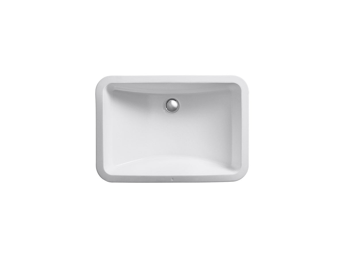 KOHLER 2214-0 Ladena Rectangular Undermount Bathroom Sink, 20-7/8" W X 14-3/8" L