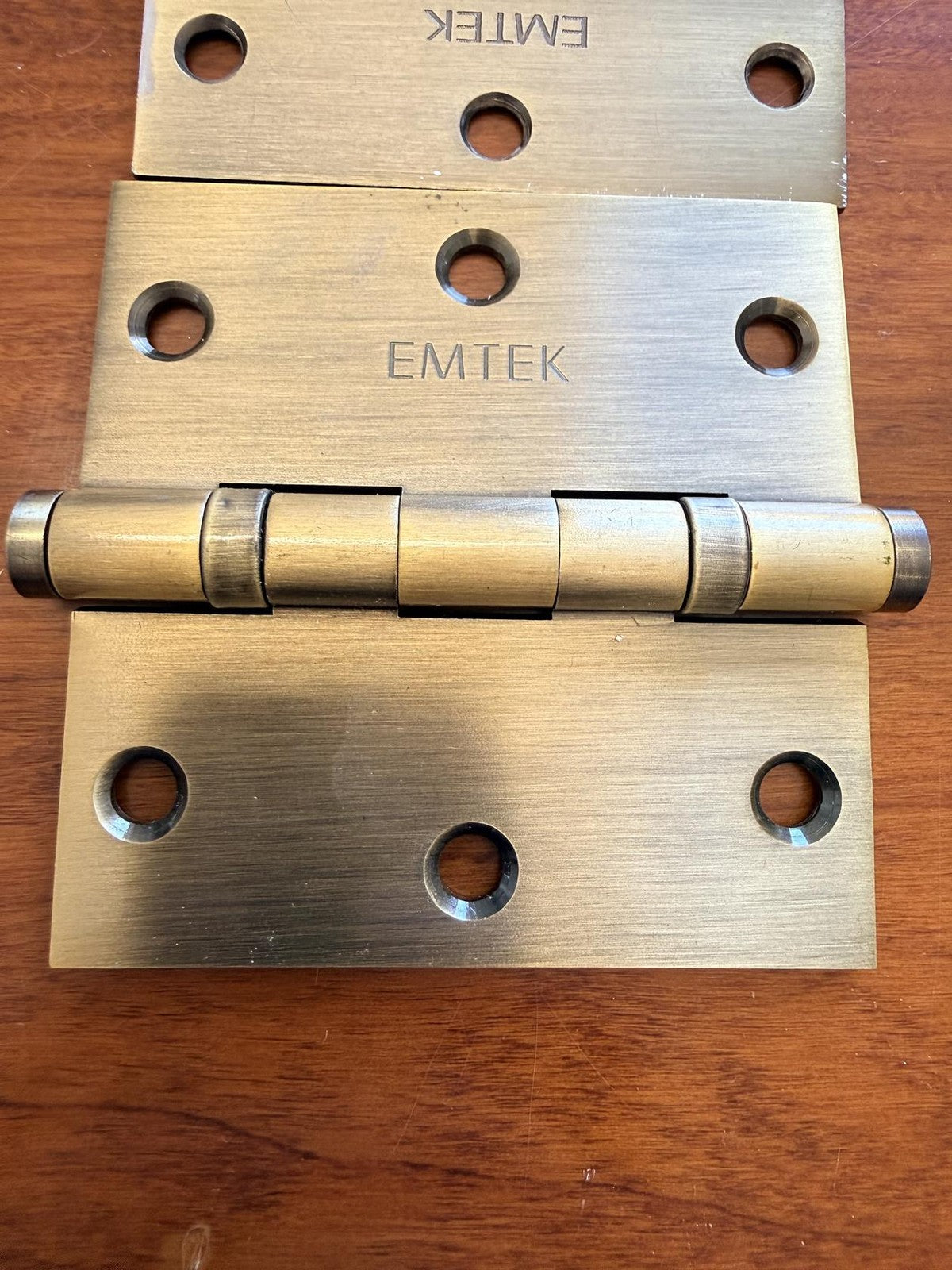Emtek 92013 3.5x3.5" Square Corner Plain Bearing Mortise Hinge Pair French Antiq