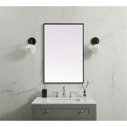 Elegant lighting MR42436BK Rectangular Mirror Black