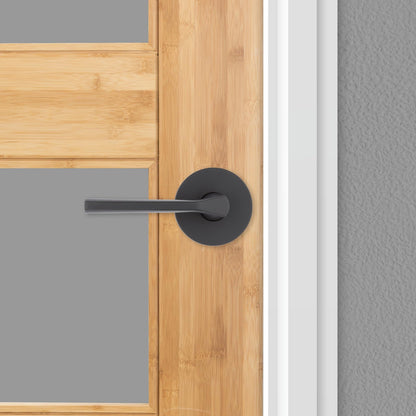 Kwikset 720LSLRDT-514 Lisbon Interior Passage Door Lever Reversible Matte Black
