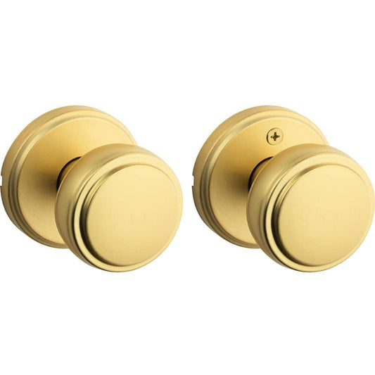 Kwikset 720SOK-4 Sora Satin Brass Round Passage Hall/Closet Door Knob
