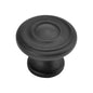 Hickory Hardware P3500-MB Cottage Collection Knob 1-1/4" Diameter Matte Black