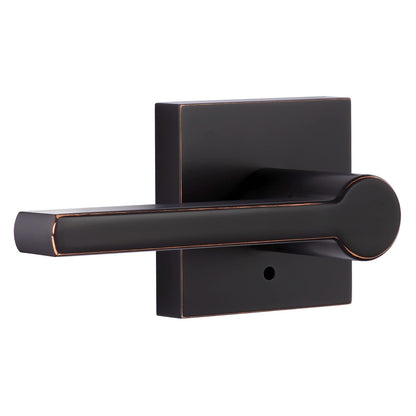 Miseno MLK3022 Lorton Flat Bar Privacy Door Lever Set - Oil Rubbed Bronze