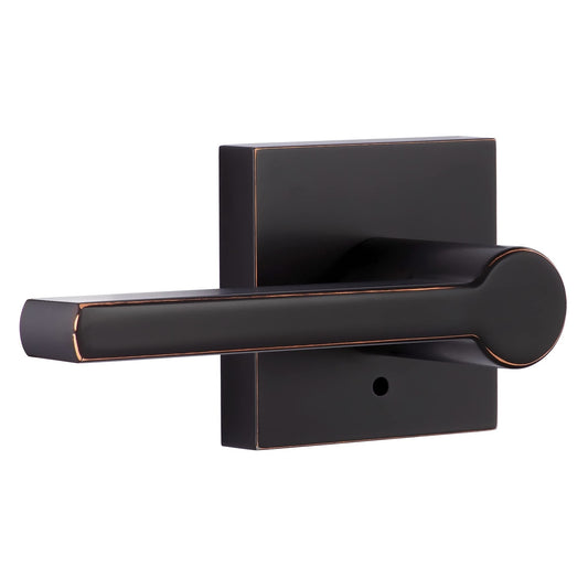 Miseno MLK3022 Lorton Flat Bar Privacy Door Lever Set - Oil Rubbed Bronze