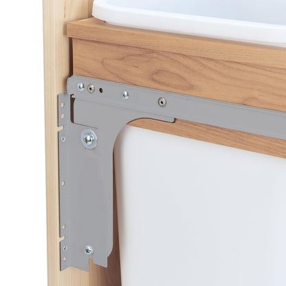 Rev-A-Shelf Double Pullout Under Cabinet Trash Can with Soft-Close, Silver