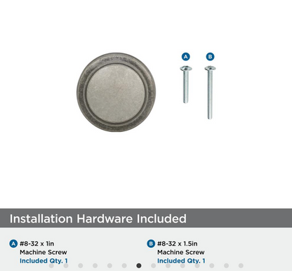 Amerock - HIGHLAND RIDGE Mushroom Cabinet Knob - 1-3/16" - Aged Pewter