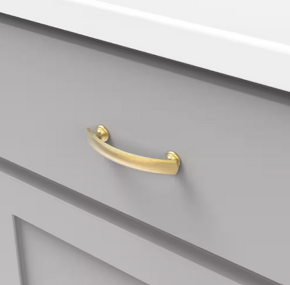 Hickory P2143-BGB American Diner 3" Modern Arch Cabinet Pull Brushed Golden Bras